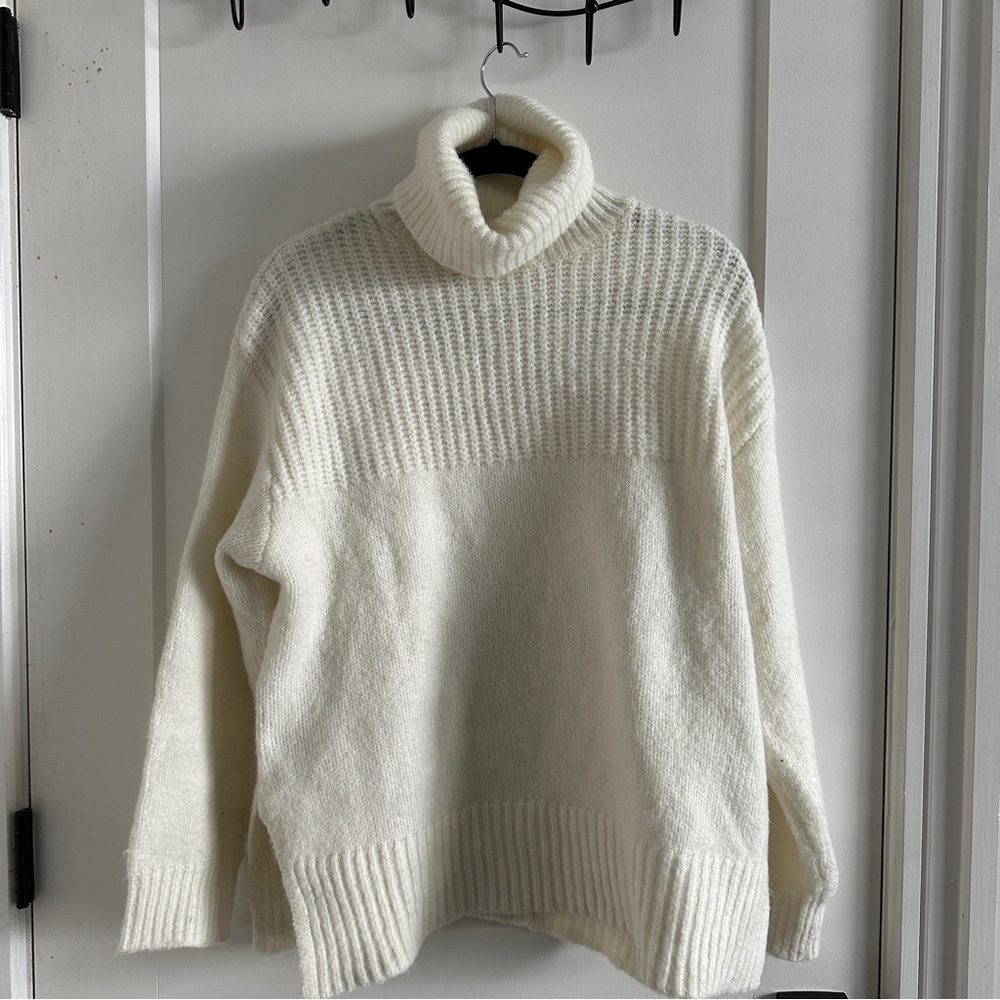 MANGO Oversized Turtleneck Sweater